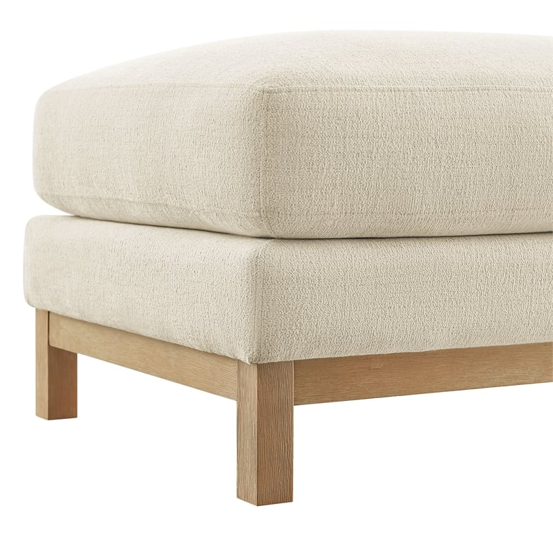 Modway Roscoe Fabric Ottoman in White