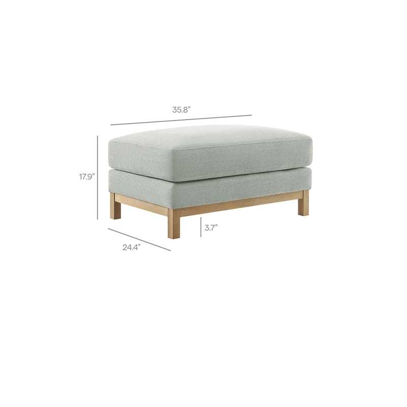 Modway Roscoe Fabric Ottoman in Gray