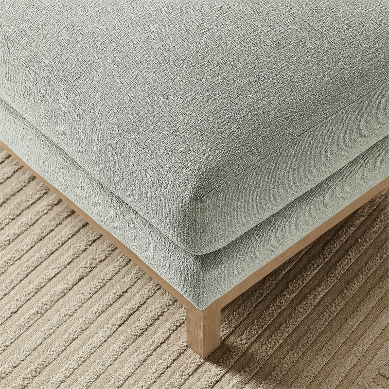 Modway Roscoe Fabric Ottoman in Gray