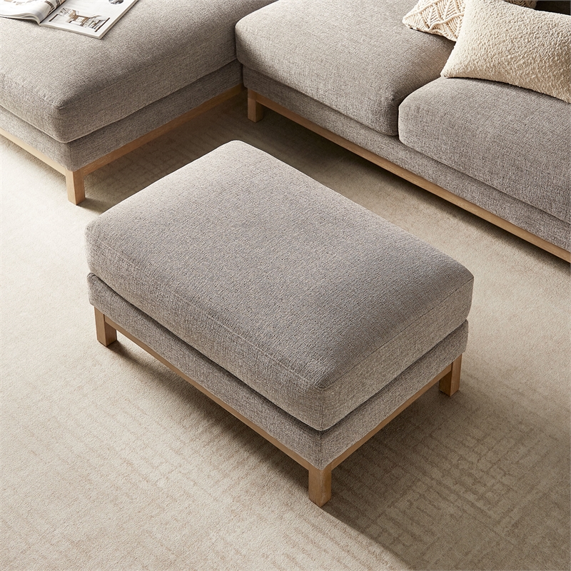 Modway Roscoe Fabric Ottoman in Gray