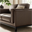 Modway Roscoe 63 inch Vegan Leather Loveseat in Brown