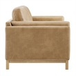 Modway Roscoe 63 inch Vegan Leather Loveseat in Brown