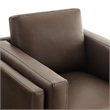Modway Roscoe Vegan Leather Armchair in Brown