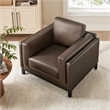 Modway Roscoe Vegan Leather Armchair in Brown