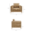 Modway Roscoe Vegan Leather Armchair in Brown