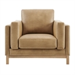 Modway Roscoe Vegan Leather Armchair in Brown