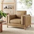 Modway Roscoe Vegan Leather Armchair in Brown