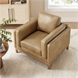 Modway Roscoe Vegan Leather Armchair in Brown