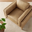 Modway Roscoe Vegan Leather Armchair in Brown