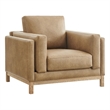 Modway Roscoe Vegan Leather Armchair in Brown