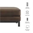 Modway Roscoe Vegan Leather Ottoman in Brown