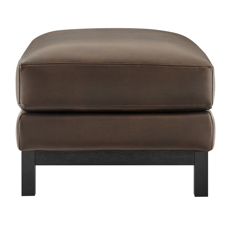 Modway Roscoe Vegan Leather Ottoman in Brown