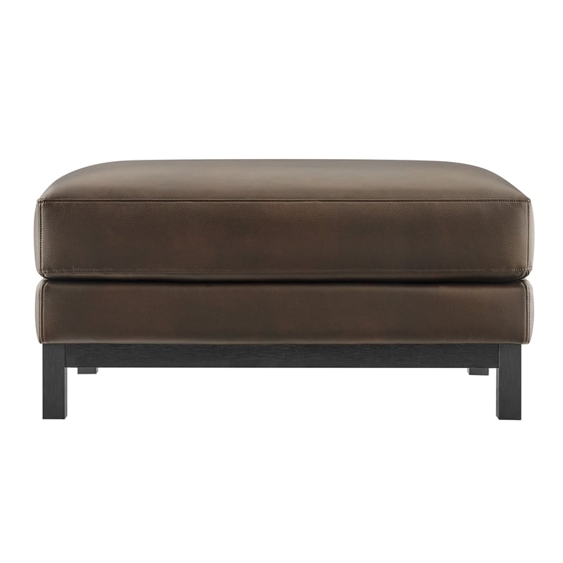 Modway Roscoe Vegan Leather Ottoman in Brown