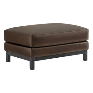 Modway Roscoe Vegan Leather Ottoman in Brown