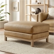 Modway Roscoe Vegan Leather Ottoman in Brown