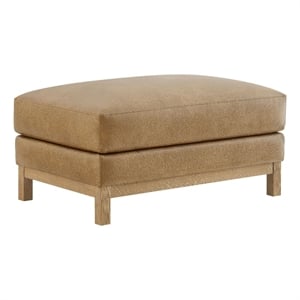 Modway Roscoe Vegan Leather Ottoman in Brown