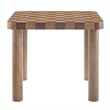Modway Oscar 36 Inch Square Checkered Dining Table in Brown
