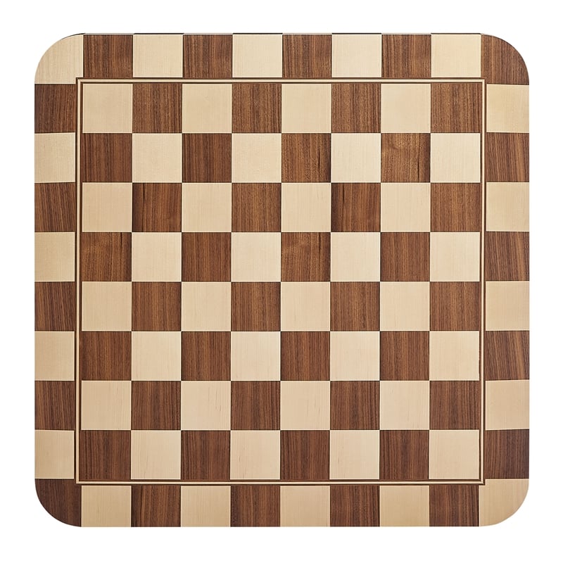 Modway Oscar 36 Inch Square Checkered Dining Table in Brown