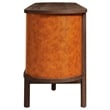 Modway Coralie Curved Vegan Leather Oval Sideboard in Brown