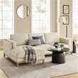 Modway Roscoe Left-Facing Fabric Sectional Sofa with Chaise in White