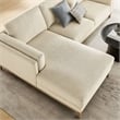 Modway Roscoe Left-Facing Fabric Sectional Sofa with Chaise in White