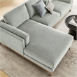 Modway Roscoe Left-Facing Fabric Sectional Sofa with Chaise in Gray
