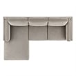 Modway Roscoe Left-Facing Fabric Sectional Sofa with Chaise in Gray