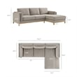 Modway Roscoe Right-Facing Fabric Sectional Sofa with Chaise in Gray