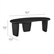 Modway Vetra Kidney-Shaped Free Coffee Table in Black