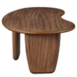 Modway Vetra Kidney-Shaped Free Coffee Table in Brown
