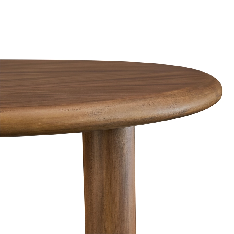 Modway Vetra Kidney-Shaped Free Coffee Table in Brown