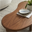 Modway Vetra Kidney-Shaped Free Coffee Table in Brown