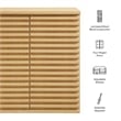 Modway Render Wall Mounted Bathroom Cabinet in Brown