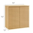 Modway Render Wall Mounted Bathroom Cabinet in Brown