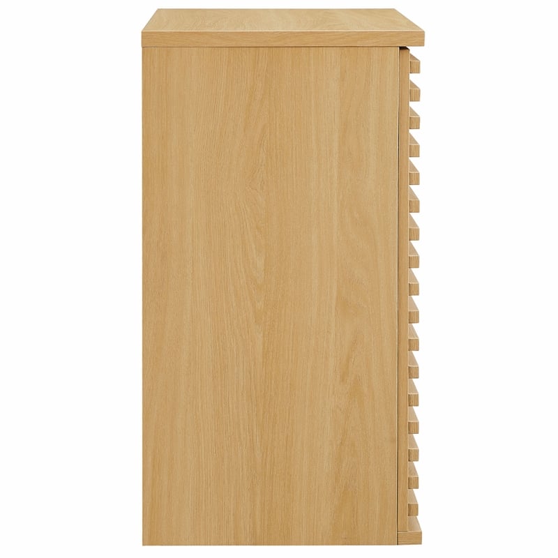 Modway Render Wall Mounted Bathroom Cabinet in Brown