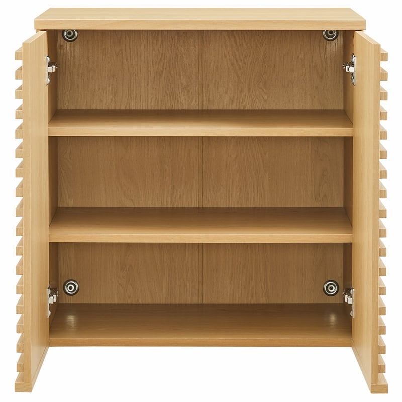 Modway Render Wall Mounted Bathroom Cabinet in Brown