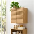 Modway Render Wall Mounted Bathroom Cabinet in Brown