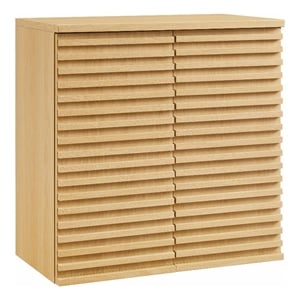 Modway Render Wall Mounted Bathroom Cabinet in Brown