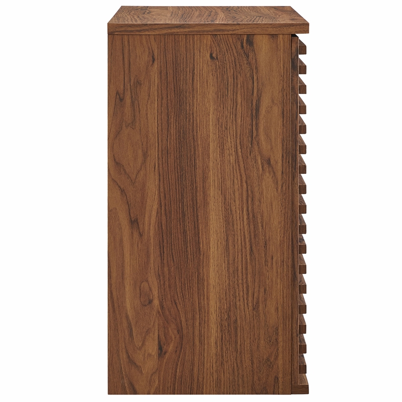 Modway Render Wall Mounted Bathroom Cabinet in Brown