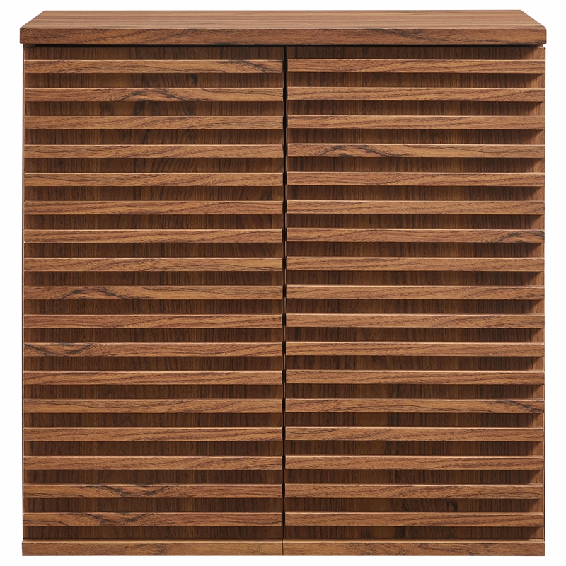 Modway Render Wall Mounted Bathroom Cabinet in Brown