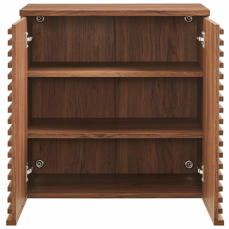 Modway Render Wall Mounted Bathroom Cabinet in Brown