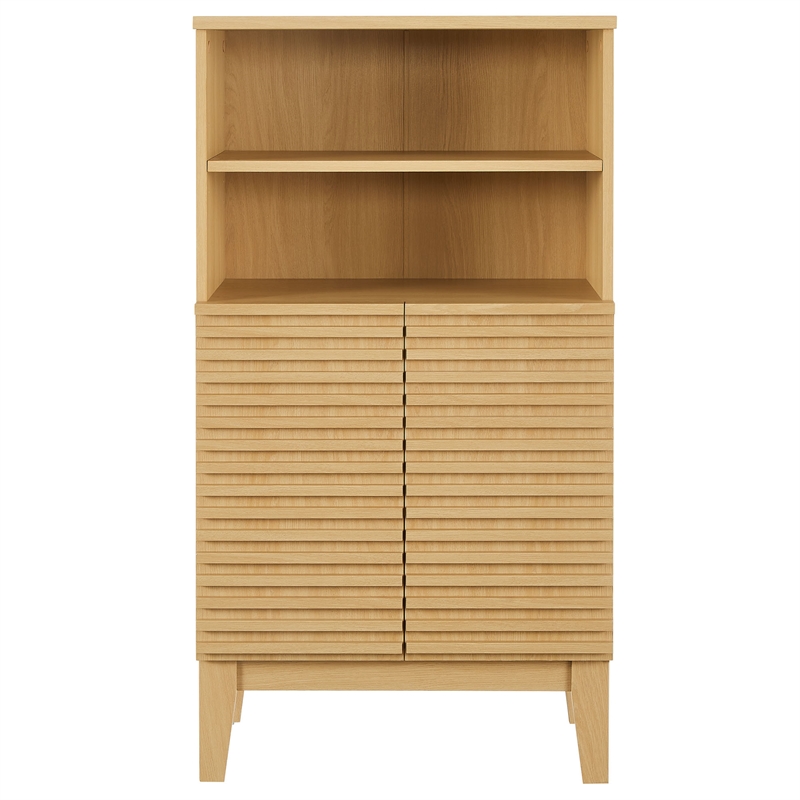 Modway Render Freestanding Bathroom Storage Cabinet in Brown