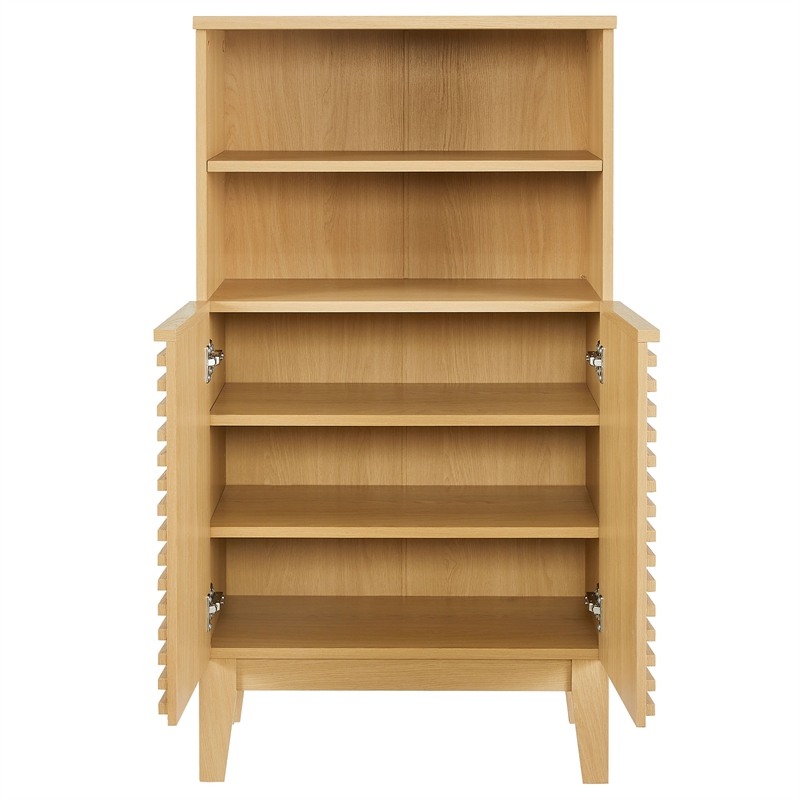 Modway Render Freestanding Bathroom Storage Cabinet in Brown