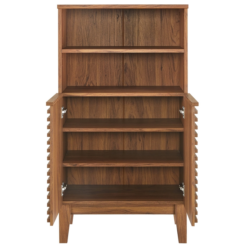 Modway Render Freestanding Bathroom Storage Cabinet in Brown