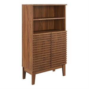 Modway Render Freestanding Bathroom Storage Cabinet in Brown