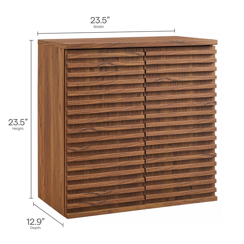 Modway Render Bathroom Cabinet Set in Brown