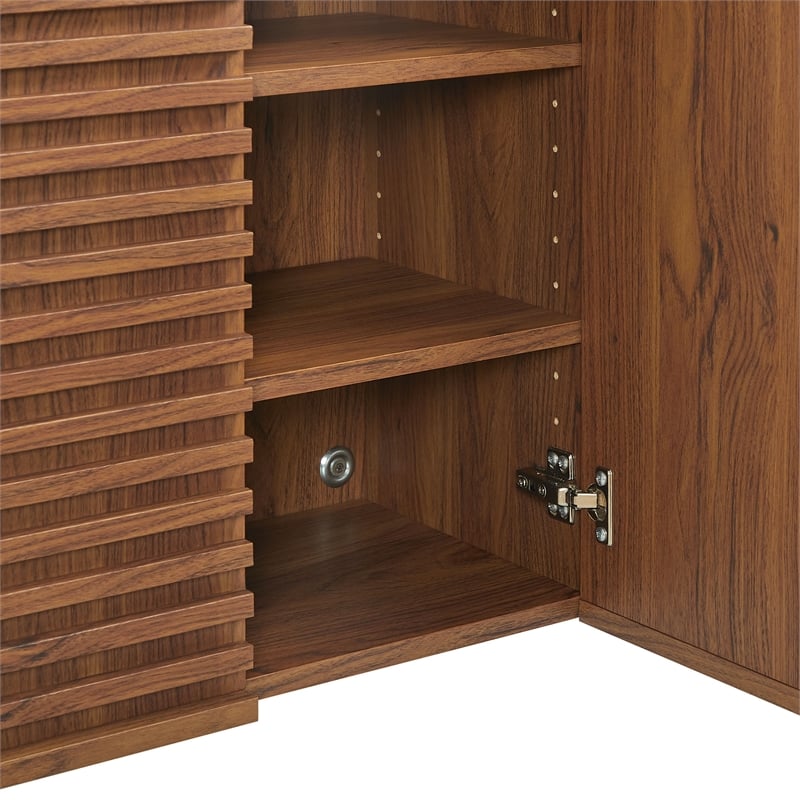 Modway Render Bathroom Cabinet Set in Brown