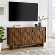 Modway Owen 59 Inch 4 Door Geometric Sideboard in Brown