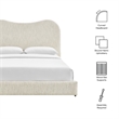 Modway Seluna Boucle Queen Platform Bed in White