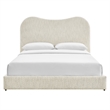 Modway Seluna Boucle Queen Platform Bed in White